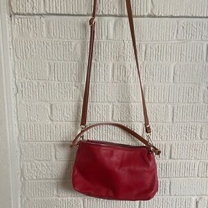Valentina red leather Crossbody bag